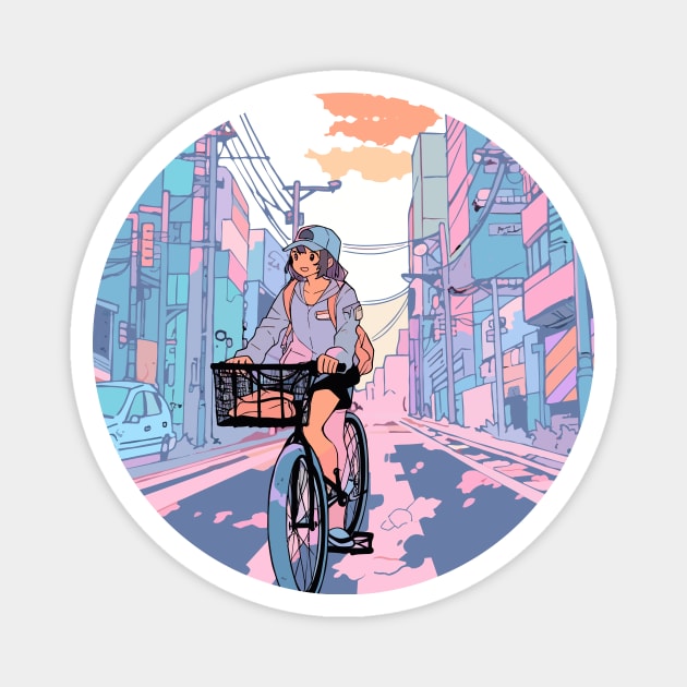 City Pedal Dreams Magnet by BariumBandit